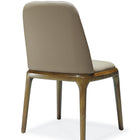 Manhattan Comfort Courding Modern Vegan Leather Wood Dining Chair in Tan