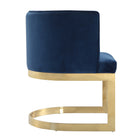 Manhattan Comfort Aura Modern Velvet Metal Dining Chair in Royal Blue