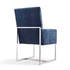 Manhattan Comfort Element Modern Velvet Metal Dining Chair in Blue - DC029-BL