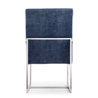 Manhattan Comfort Element Modern Velvet Metal Dining Chair in Blue - DC029-BL