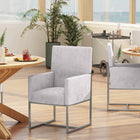 Manhattan Comfort Element Modern Velvet Metal Dining Chair in Gray - DC029-GY