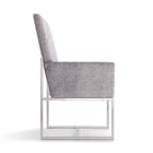 Manhattan Comfort Element Modern Velvet Metal Dining Chair in Gray - DC029-GY