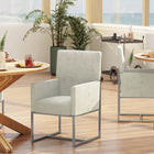 Manhattan Comfort Element Modern Velvet Metal Dining Chair in Champagne - DC029-OM