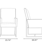 Manhattan Comfort Element Modern Velvet Metal Dining Chair in Champagne - DC029-OM