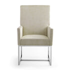 Manhattan Comfort Element Modern Velvet Metal Dining Chair in Champagne - DC029-OM