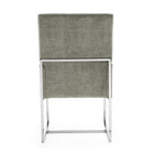 Manhattan Comfort Element Modern Velvet Metal Dining Chair in Steel - DC029-ST