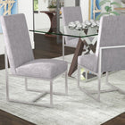 Manhattan Comfort Element Modern Velvet Metal Dining Chair in Gray - DC030-GY
