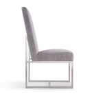 Manhattan Comfort Element Modern Velvet Metal Dining Chair in Gray - DC030-GY