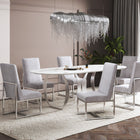 Manhattan Comfort Element Modern Velvet Metal Dining Chair in Gray - DC030-GY