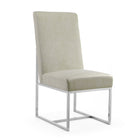 Manhattan Comfort Element Modern Velvet Metal Dining Chair in Champagne