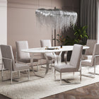 Manhattan Comfort Element Modern Velvet Metal Dining Chair in Champagne - DC030-OM