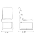 Manhattan Comfort Element Modern Velvet Metal Dining Chair in Champagne - DC030-OM