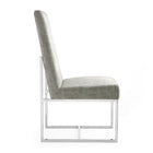 Manhattan Comfort Element Modern Velvet Metal Dining Chair in Steel - DC030-ST