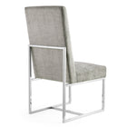 Manhattan Comfort Element Modern Velvet Metal Dining Chair in Steel - DC030-ST