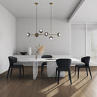 Manhattan Comfort Conrad Mid-Century Modern Upholstered Dining Chair in Black - Set of 2 - DC031-BK