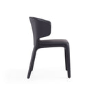 Manhattan Comfort Conrad Mid-Century Modern Upholstered Dining Chair in Black - Set of 2 - DC031-BK