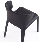 Manhattan Comfort Conrad Mid-Century Modern Upholstered Dining Chair in Black - Set of 2 - DC031-BK
