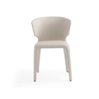 Manhattan Comfort Conrad Mid-Century Modern Upholstered Dining Chair in Cream - Set of 2