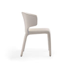 Manhattan Comfort Conrad Mid-Century Modern Upholstered Dining Chair in Cream - Set of 2