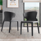 Manhattan Comfort Conrad Mid-Century Modern Upholstered Dining Chair in Gray - Set of 2 - DC031-GY