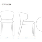 Manhattan Comfort Conrad Mid-Century Modern Upholstered Dining Chair in Gray - Set of 2 - DC031-GY