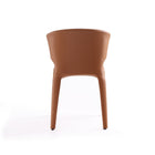 Manhattan Comfort Conrad Mid-Century Modern Upholstered Dining Chair in Saddle Brown - Set of 2