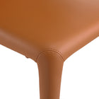 Manhattan Comfort Conrad Mid-Century Modern Upholstered Dining Chair in Saddle Brown - Set of 2