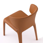 Manhattan Comfort Conrad Mid-Century Modern Upholstered Dining Chair in Saddle Brown - Set of 2