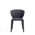 Manhattan Comfort Conrad Mid-Century Modern Upholstered Dining Chair in Black - Set of 2 - DC031-WBK