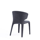Manhattan Comfort Conrad Mid-Century Modern Upholstered Dining Chair in Black - Set of 2 - DC031-WBK