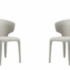 Manhattan Comfort Conrad Mid-Century Modern Upholstered Dining Chair in Wheat - Set of 2