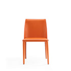 Manhattan Comfort Paris Modern Vegan Leather Dining Chair in Coral - Set of 2