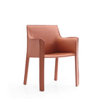 Manhattan Comfort Vogue Modern Vegan Leather Dining Chair in Clay