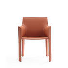 Manhattan Comfort Vogue Modern Vegan Leather Dining Chair in Clay