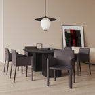 Manhattan Comfort Vogue Modern Vegan Leather Dining Chair in Gray