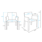 Manhattan Comfort Vogue Modern Vegan Leather Dining Chair in Gray