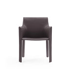 Manhattan Comfort Vogue Modern Vegan Leather Dining Chair in Gray