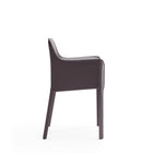 Manhattan Comfort Vogue Modern Vegan Leather Dining Chair in Gray