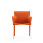 Manhattan Comfort Paris Modern Vegan Leather Side Chair in Coral