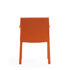 Manhattan Comfort Paris Modern Vegan Leather Side Chair in Coral