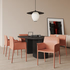 Manhattan Comfort Paris Modern Vegan Leather Side Chair in Clay