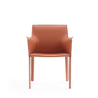 Manhattan Comfort Paris Modern Vegan Leather Side Chair in Clay