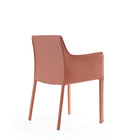 Manhattan Comfort Paris Modern Vegan Leather Side Chair in Clay