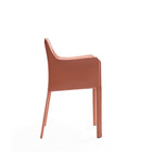 Manhattan Comfort Paris Modern Vegan Leather Side Chair in Clay
