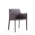 Manhattan Comfort Paris Modern Vegan Leather Side Chair in Gray