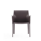 Manhattan Comfort Paris Modern Vegan Leather Side Chair in Gray