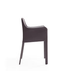 Manhattan Comfort Paris Modern Vegan Leather Side Chair in Gray