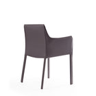 Manhattan Comfort Paris Modern Vegan Leather Side Chair in Gray