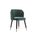 Manhattan Comfort Zephyr Modern Velvet Wood Dining Chair in Green