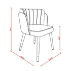 Manhattan Comfort Zephyr Modern Velvet Wood Dining Chair in Green
